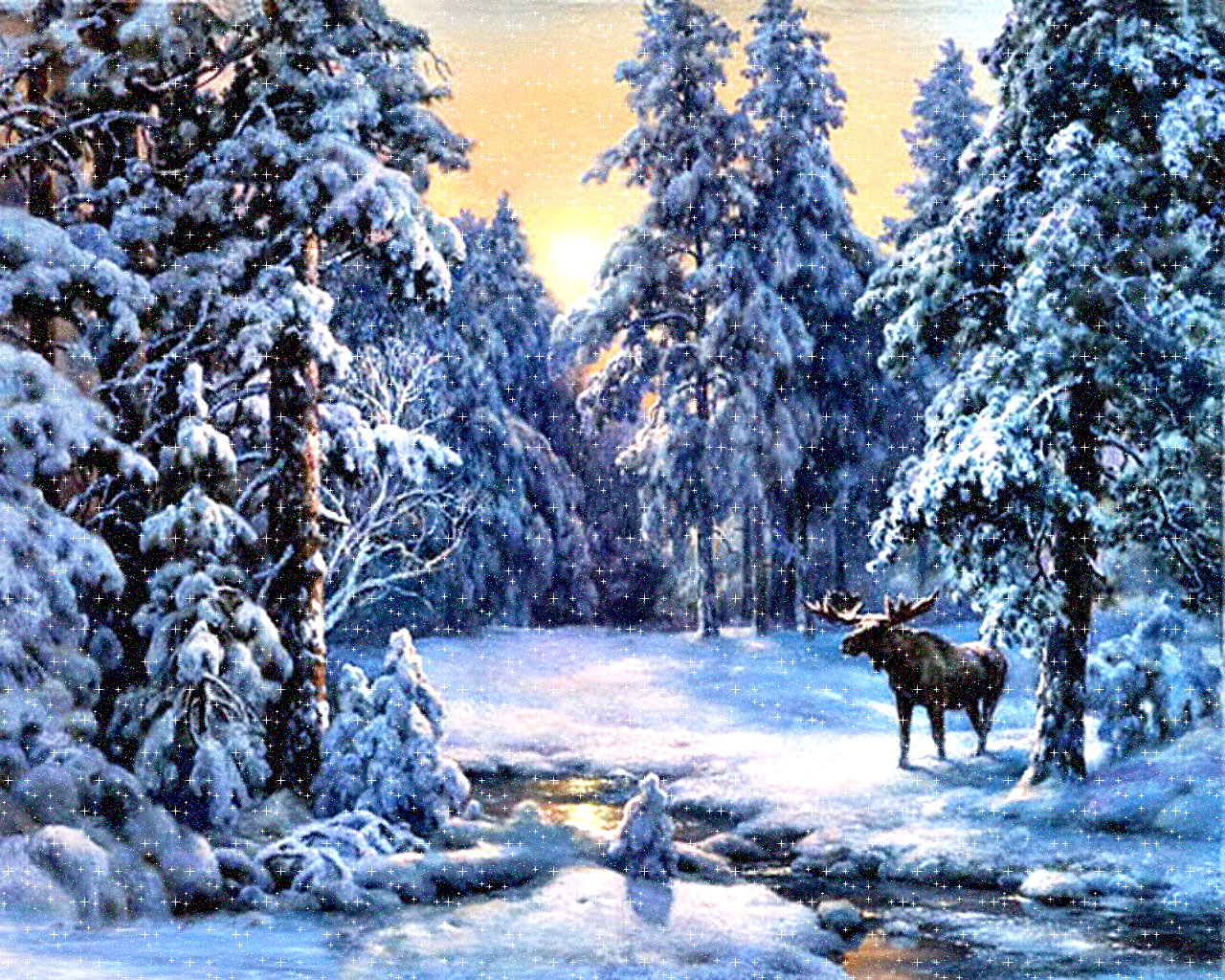 Christmas Oil Painting